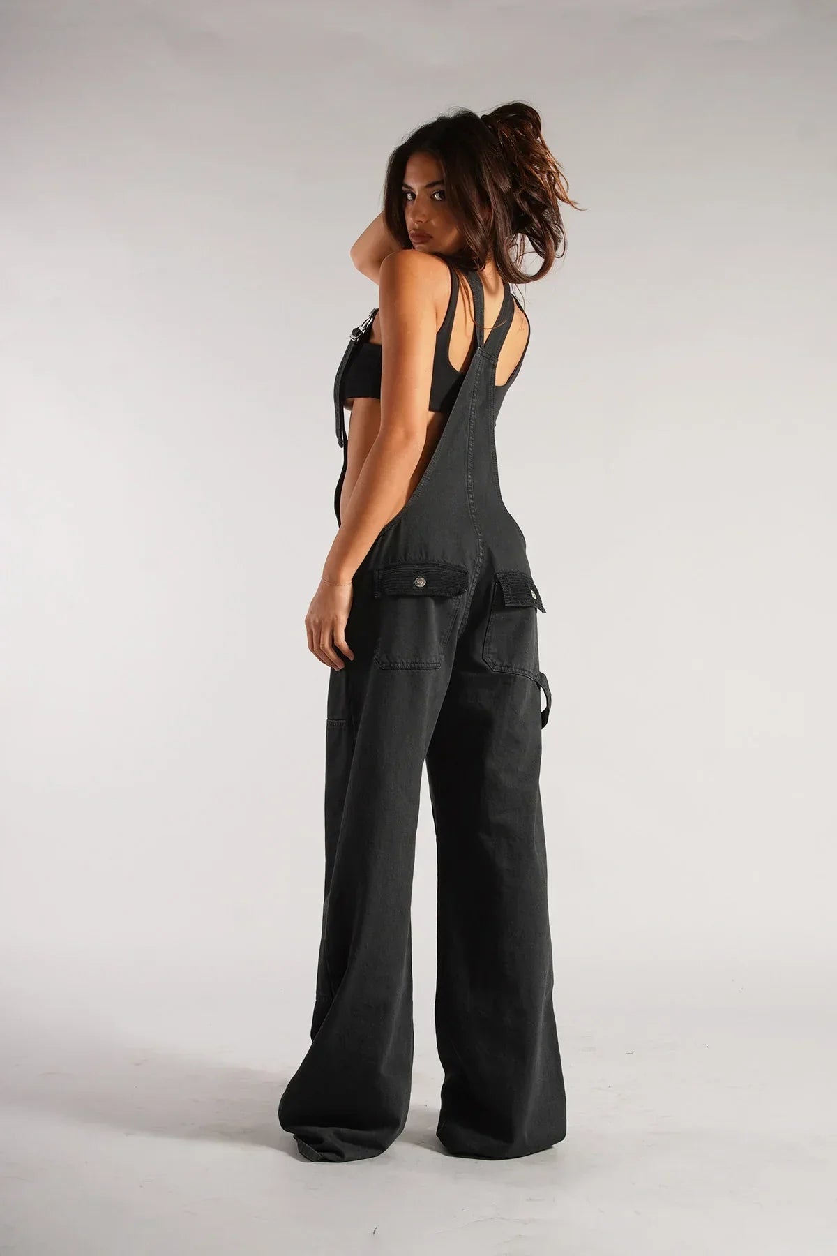 Bonvieve | Denim Jumpsuit with Wide-Leg Pants