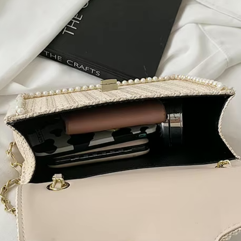 Bonvive | Trendy Boho Handtas – Versierd met Pareldetail