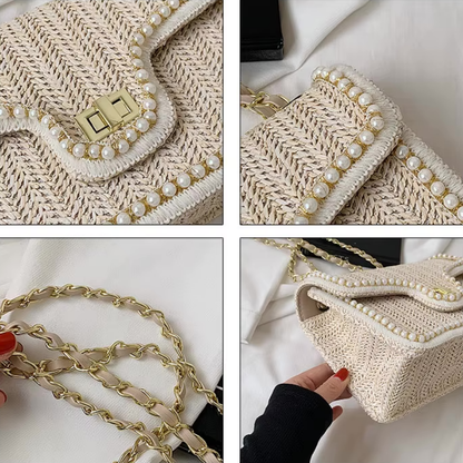 Bonvive | Trendy Boho Handtas – Versierd met Pareldetail
