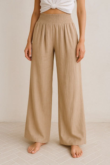 Bonvive | Elegante Linnen Look Broek – Vintage & Comfortabel