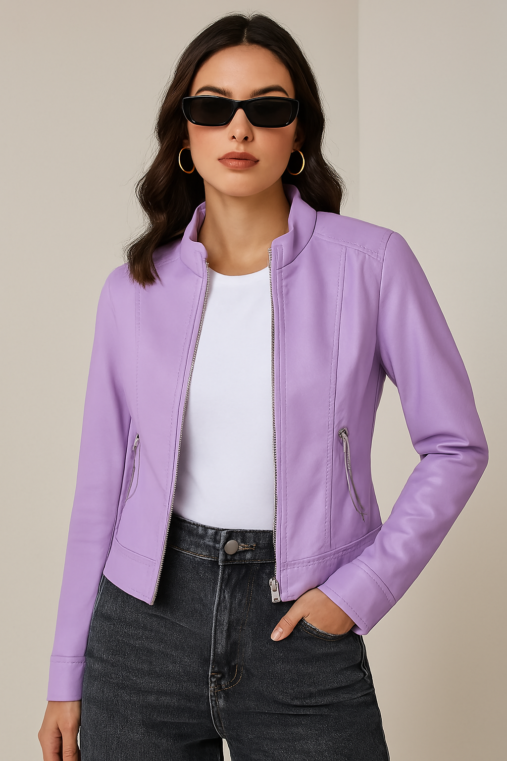 Bonvieve | Stylish Leather Jacket for Women