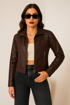 Bonvieve | Stylish Leather Jacket for Women