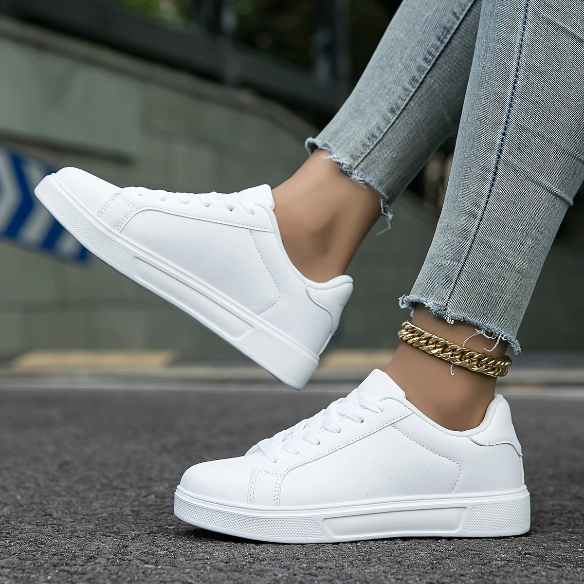 Bonvive |Dames Casual Schoen, Effen Kleur Lage Top Sneakers met Antislip