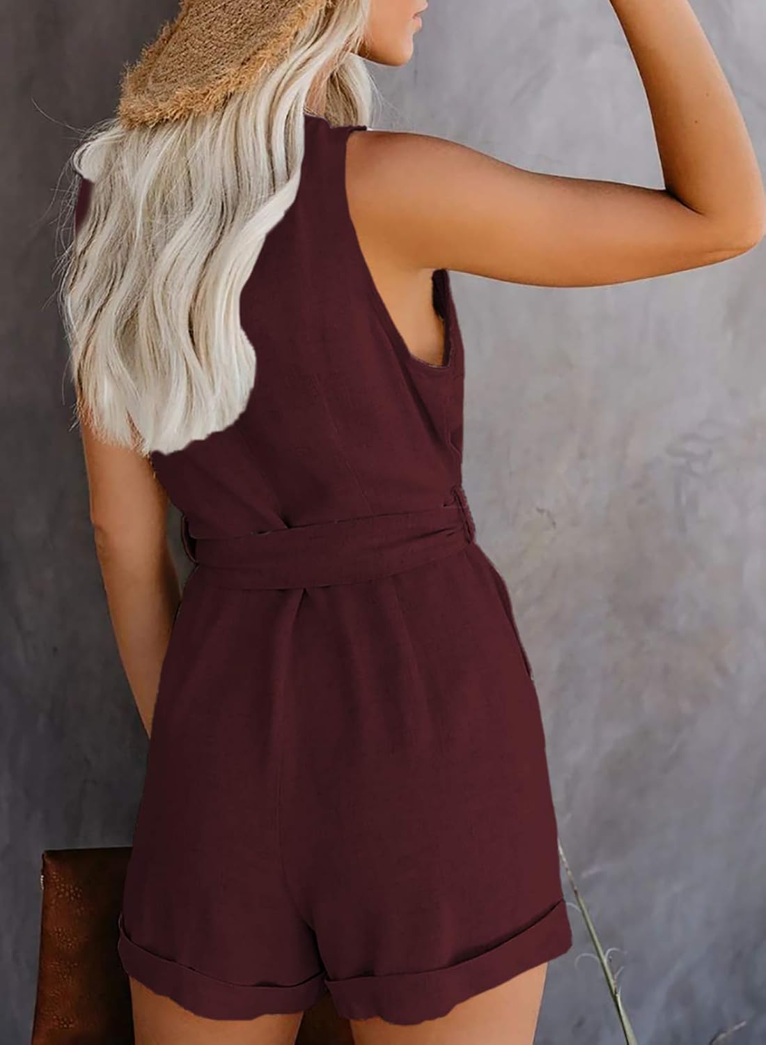 Bonvive | Dames Zomer Romper – Mouwloos, Ronde Hals, Ruches, Casual & Comfortabel