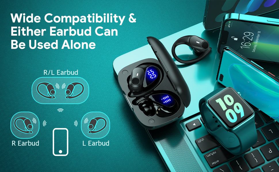 GOLREX GymPro Sports Earbuds – Wireless, Comfortable & Powerful Sound