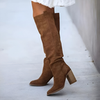 Bonvieve | Casual High Leather Boots for Women – Stylish and Comfortable