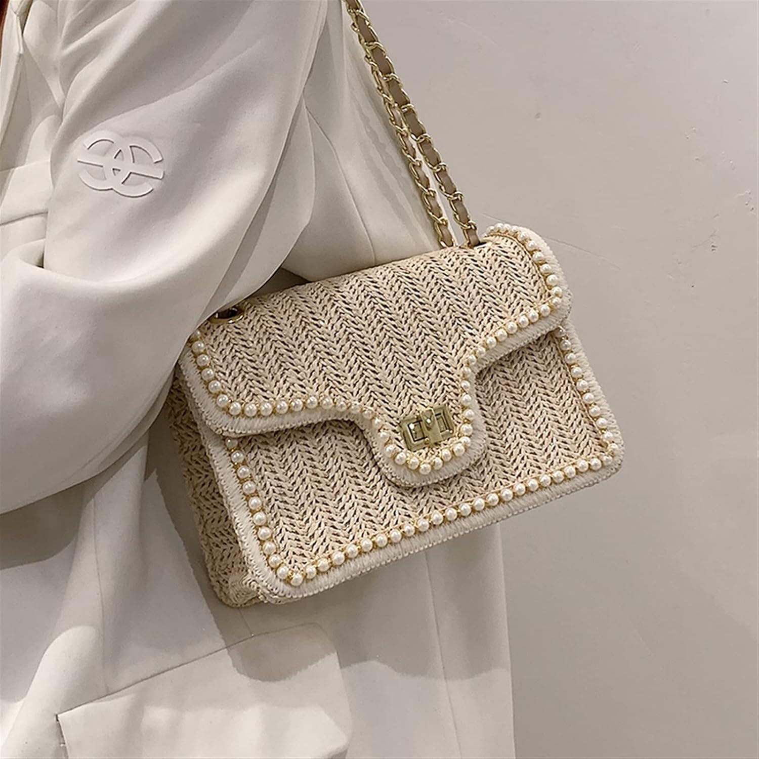 Bonvieve | Trendy Boho Handbag – Embellished with Pearl Detail