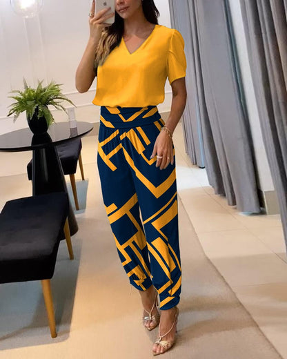 Bonvive | Elegante en Comfortabele 2-delige Set: Stijlvolle Broek en Top voor Dames