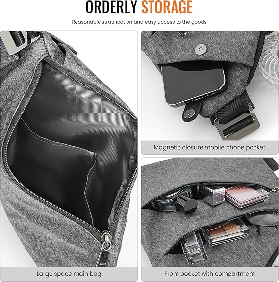 Bonvieve | Anti-Theft Crossbody Shoulder Bag – Secure & Stylish Bag for Travel, Work, and Sports