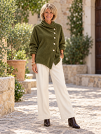 Eleanor™ | Corduroy Tunic with High Collar