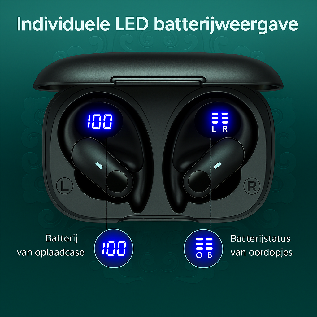 GOLREX GymPro Sport Oordopjes – Draadloos, Comfortabel & Krachtig Geluid