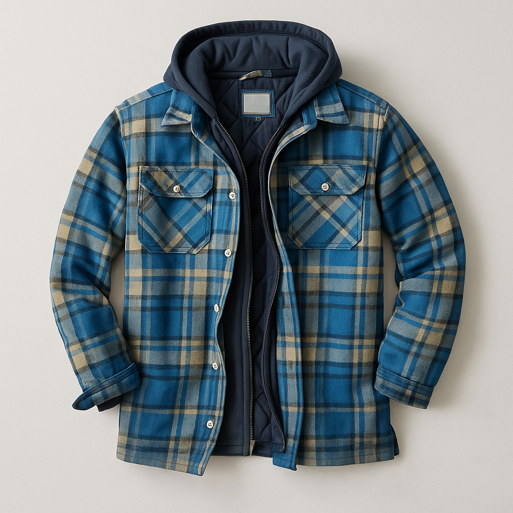 Stylish Patchwork Plaid Jacket – Trendy & Warm