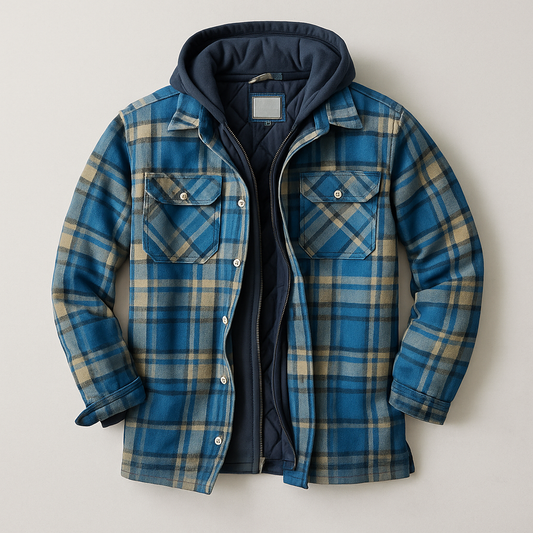 Stijlvolle Patchwork Plaid Jacket – Hip & Warm