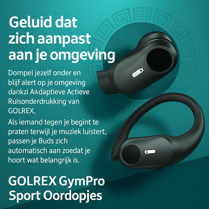 GOLREX GymPro Sport Oordopjes – Draadloos, Comfortabel & Krachtig Geluid