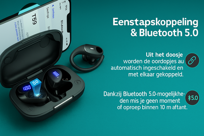 GOLREX GymPro Sport Oordopjes – Draadloos, Comfortabel & Krachtig Geluid