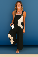 Bonvieve | Women’s Summer Floral Jumpsuit – Wide Legs, Thick Straps & Pockets