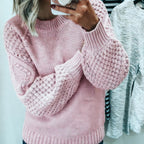 Women’s Oversized Knitted Sweater – Warm Long Sleeves & Comfortable Loose Fit for Fall & Winter