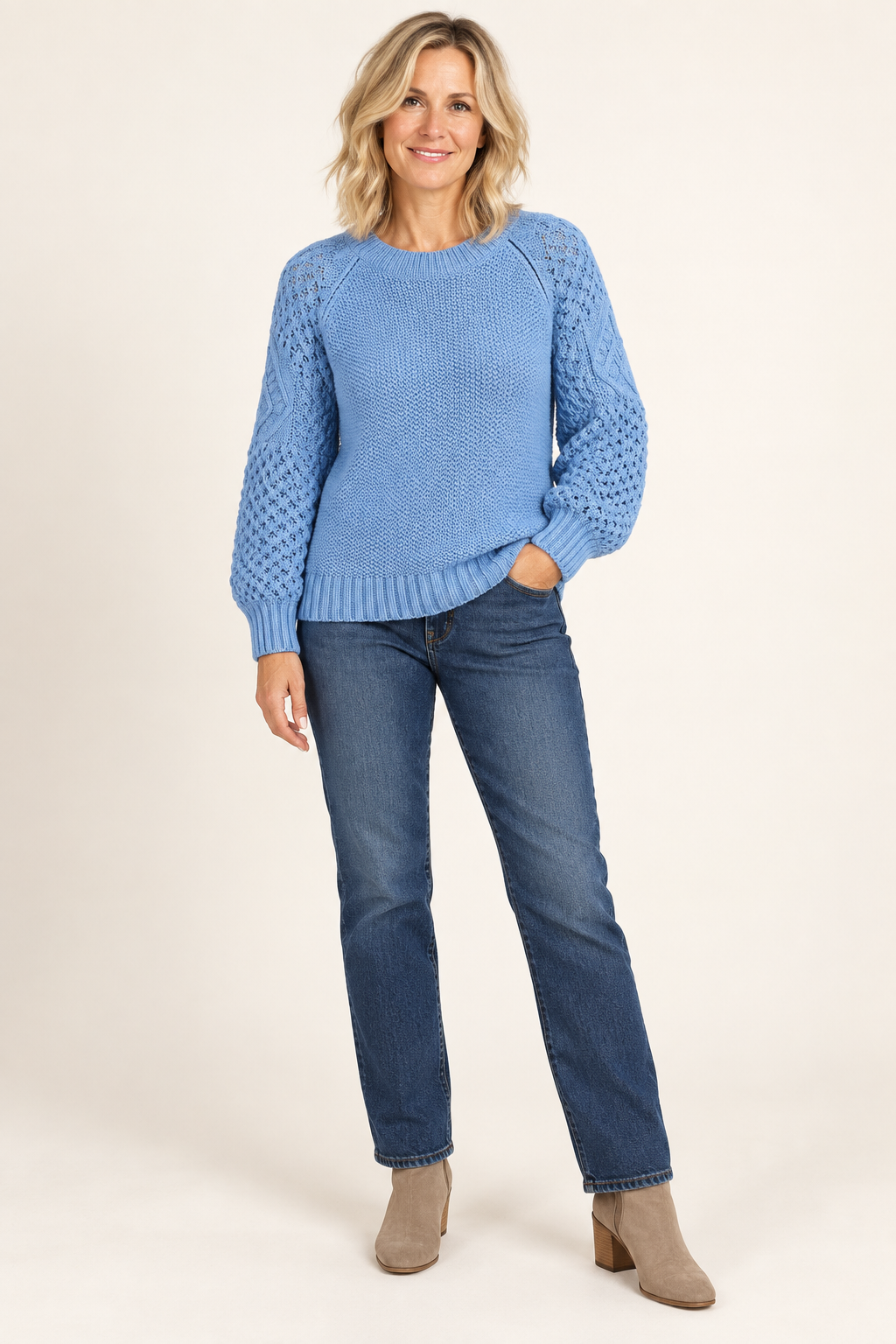 Elena | Textured knit sweater for women