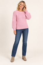 Elena | Textured knit sweater for women