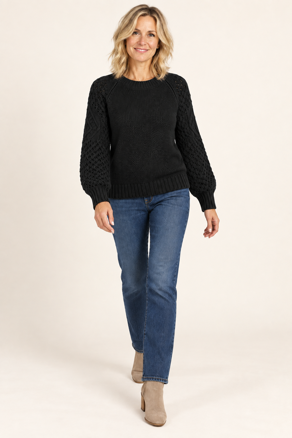 Elena | Textured knit sweater for women