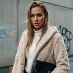 Women’s Fleece Hooded Vest – Argyle Pattern