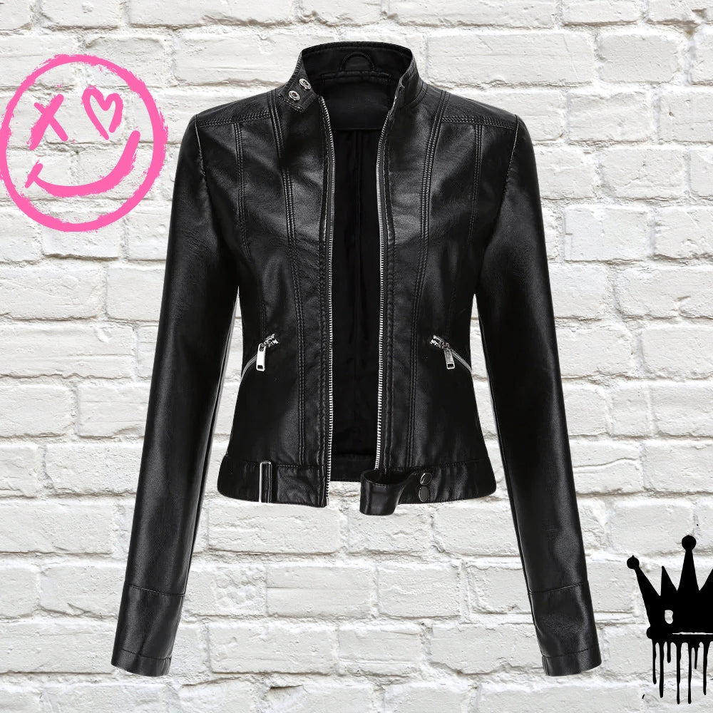 Bonvieve | Stylish Leather Jacket for Women