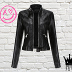 Bonvieve | Stylish Leather Jacket for Women