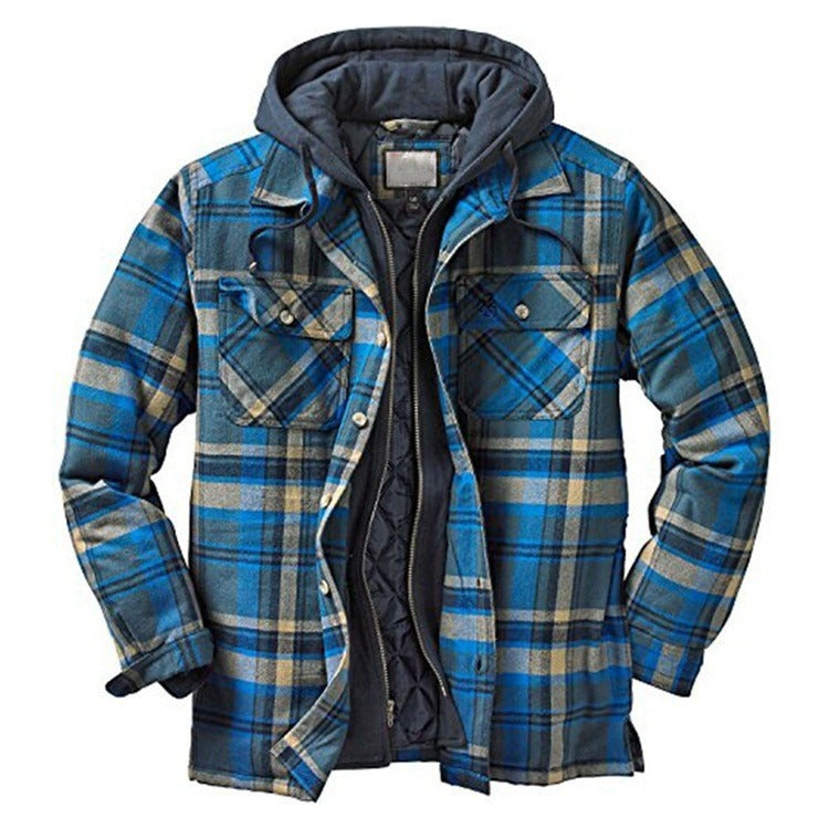 Stylish Patchwork Plaid Jacket – Trendy & Warm