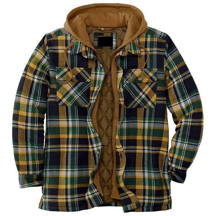 Stylish Patchwork Plaid Jacket – Trendy & Warm