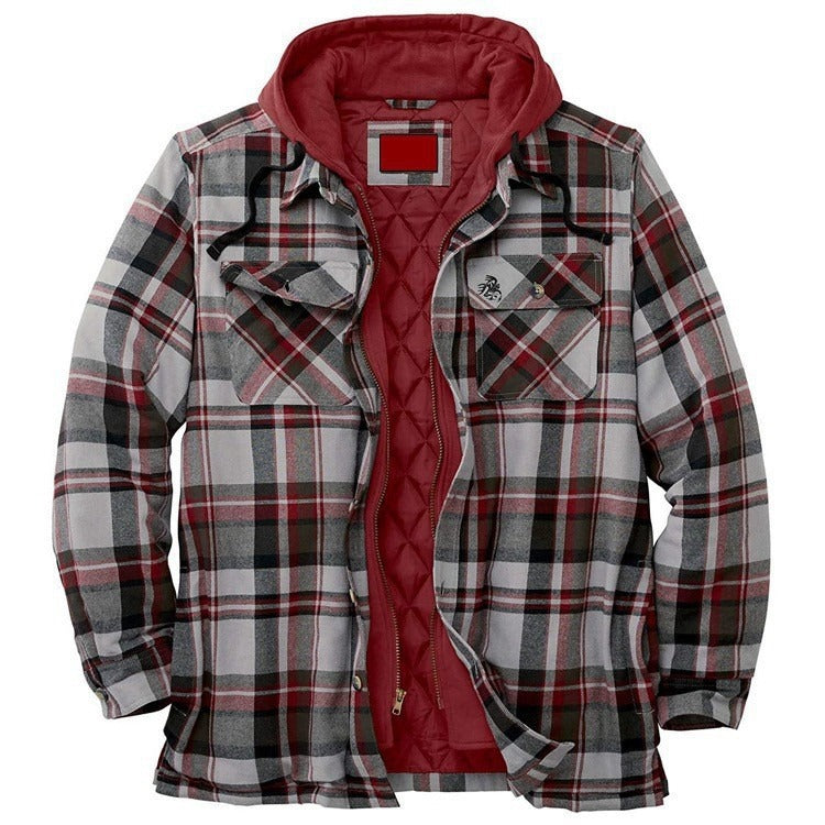 Stylish Patchwork Plaid Jacket – Trendy & Warm