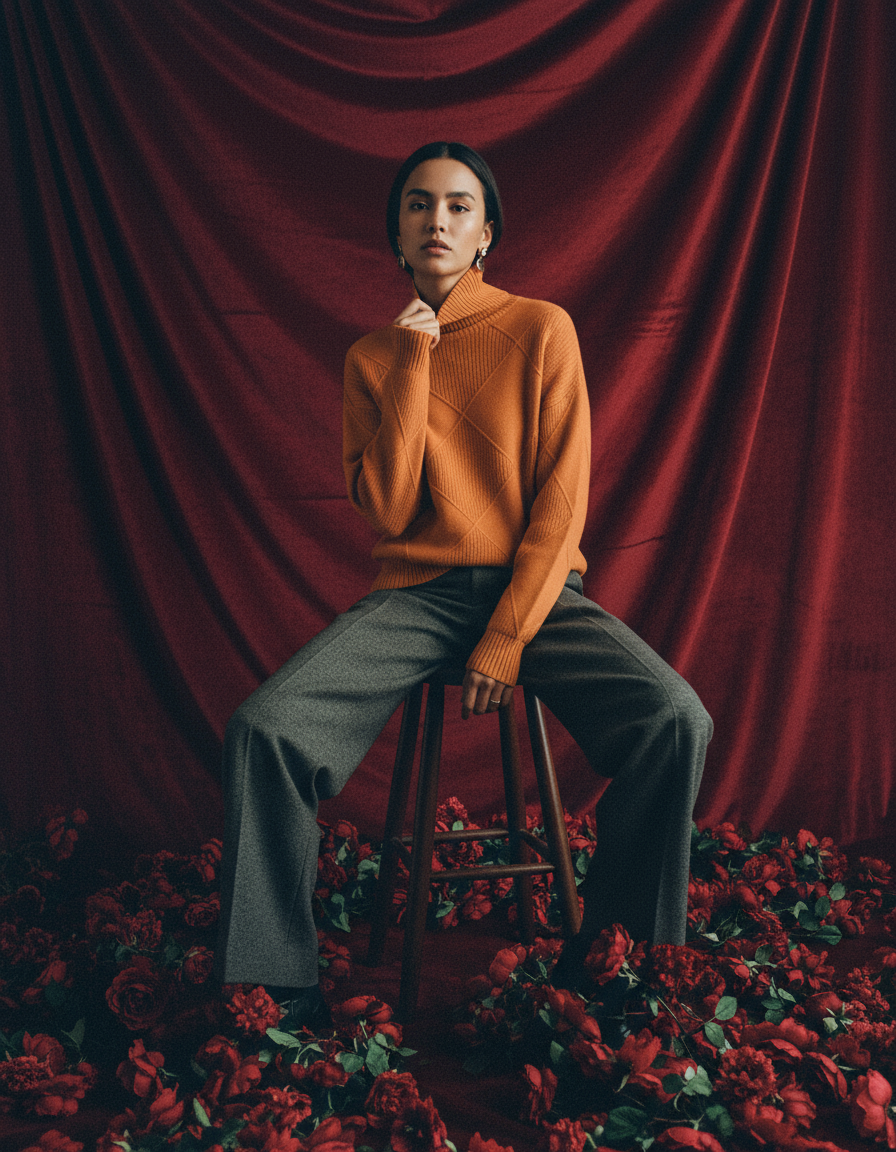 Warme Dames Gebreide Trui – Zachte Turtleneck Pullover voor Herfst & Winter