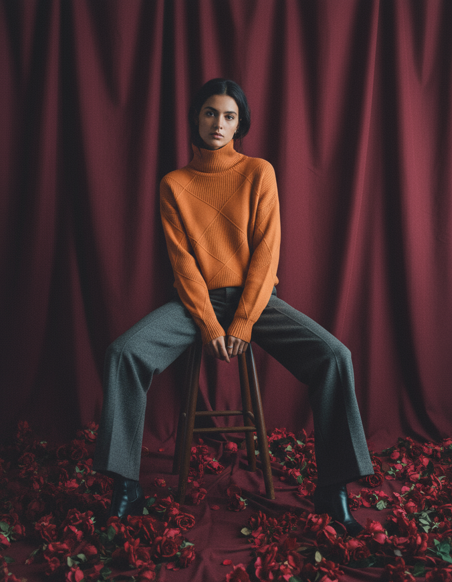 Warme Dames Gebreide Trui – Zachte Turtleneck Pullover voor Herfst & Winter