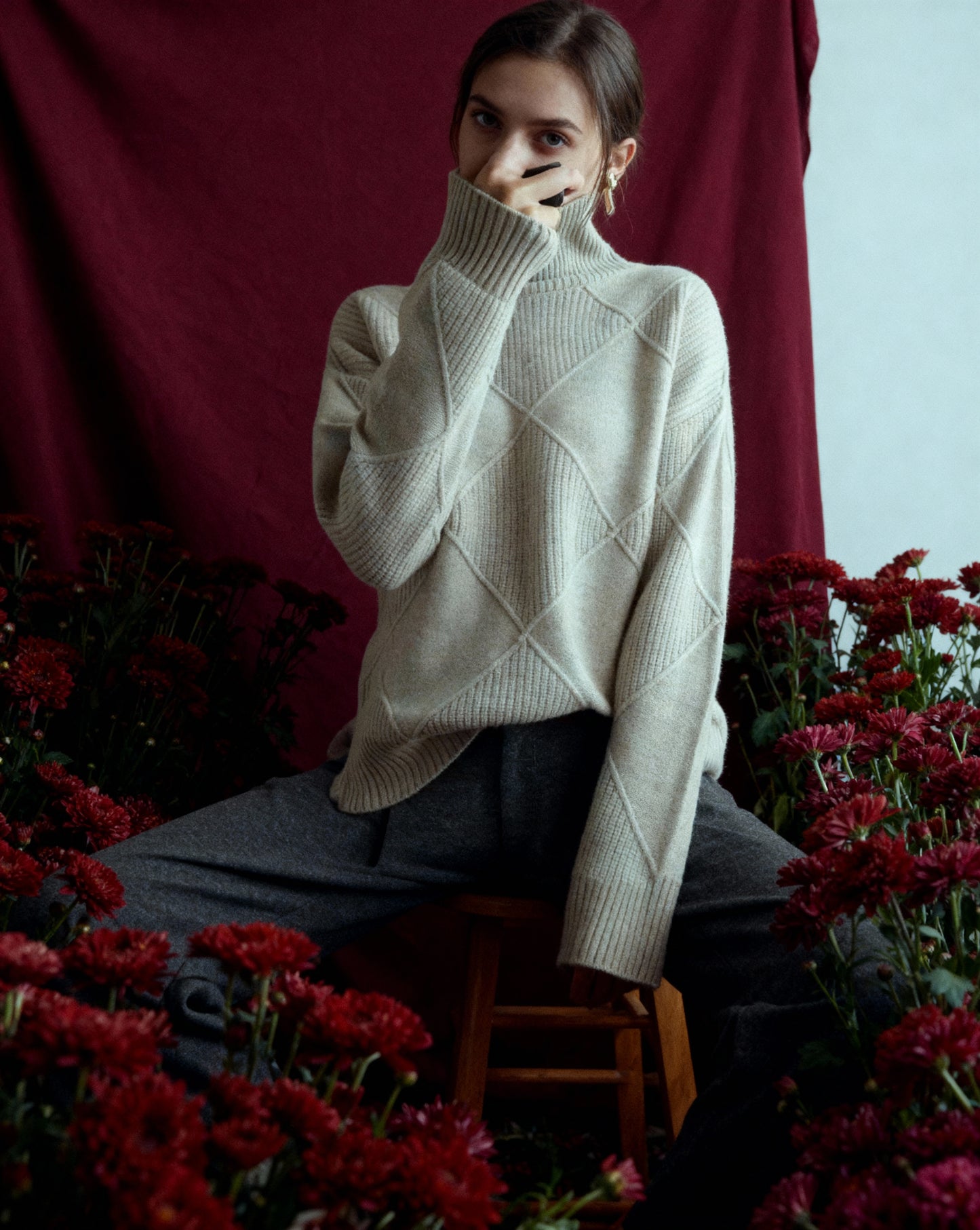 Warme Dames Gebreide Trui – Zachte Turtleneck Pullover voor Herfst & Winter