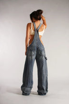Bonvieve | Denim Jumpsuit with Wide-Leg Pants