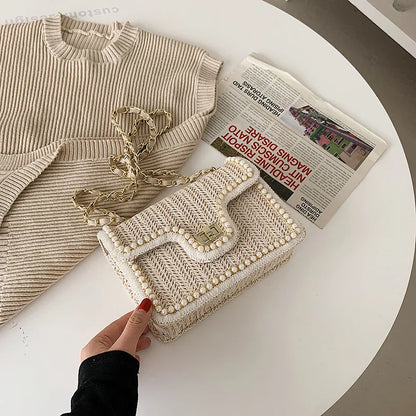 Bonvive | Trendy Boho Handtas – Versierd met Pareldetail