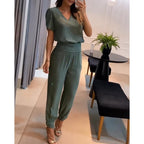 Bonvieve | Elegant & Comfortable Two-Piece Set – Stylish Trousers and Top for Women