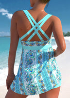 Bonvieve | Women’s Swimsuit – Sexy Backless Skirt Style with Shorts, Quick-Drying & Plus Size