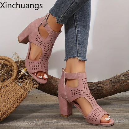 Bonvive | Zomerse Dames Sleehak Sandalen – Stijlvolle Open Teen & Comfort, de Hele Dag Door