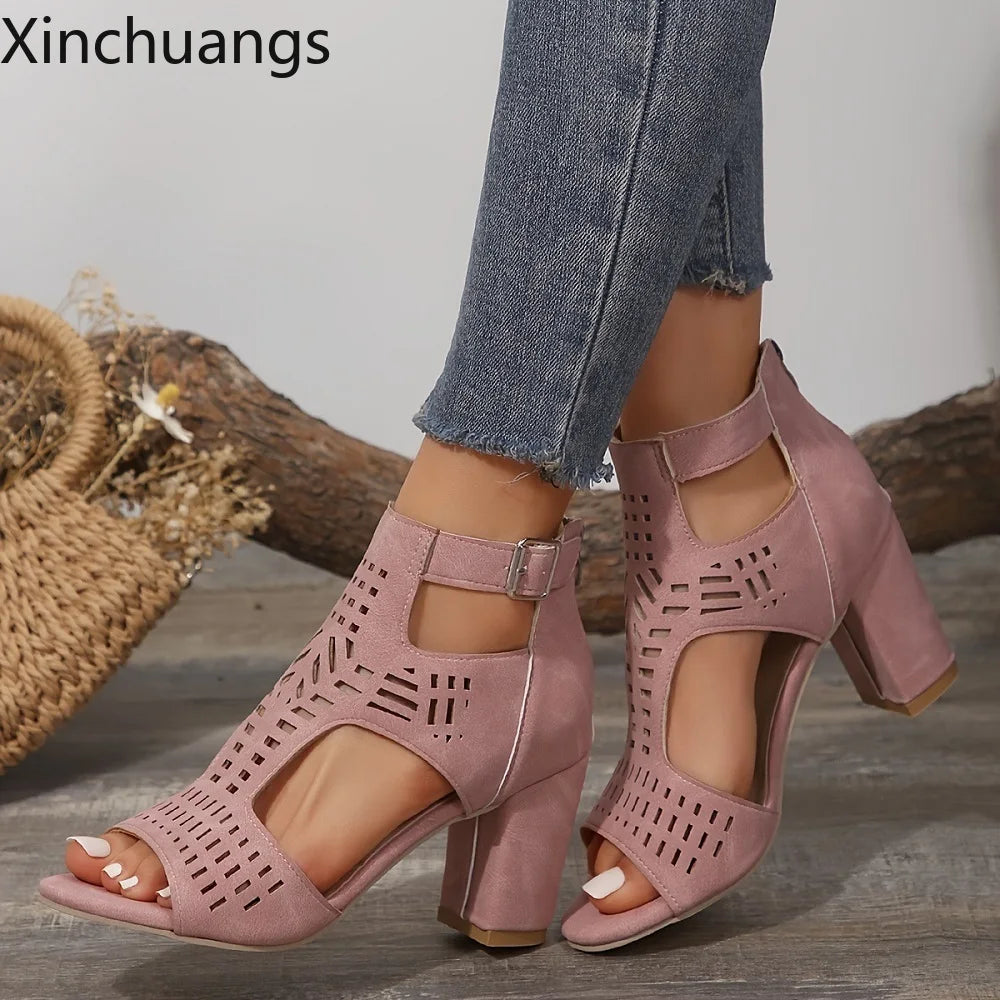 Bonvive | Zomerse Dames Sleehak Sandalen – Stijlvolle Open Teen & Comfort, de Hele Dag Door