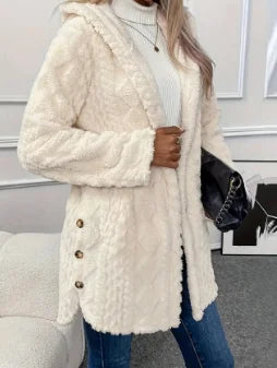 Women’s Fleece Hooded Vest – Argyle Pattern