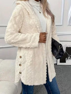 Women’s Fleece Hooded Vest – Argyle Pattern