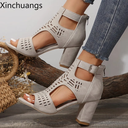 Bonvive | Zomerse Dames Sleehak Sandalen – Stijlvolle Open Teen & Comfort, de Hele Dag Door