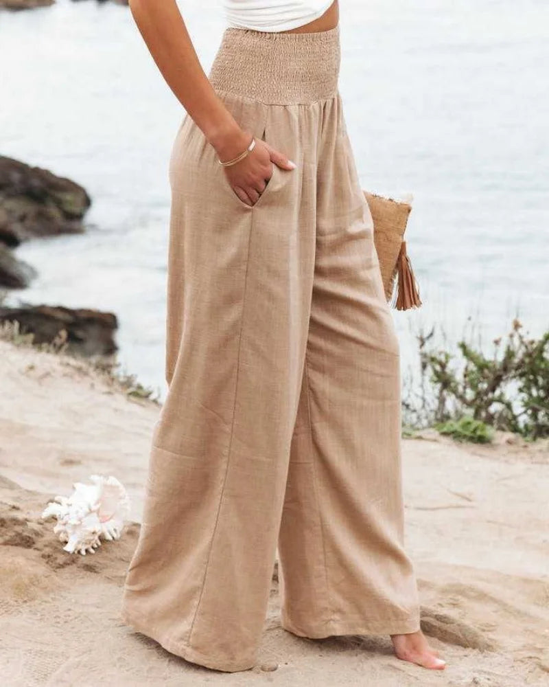 Bonvieve | Elegant Linen-Look Trousers – Vintage & Comfortable