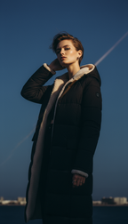 Stylish Reversible Women’s Winter Coat – Long Quilted Puffer Jacket with Hood, Warm and Elegant