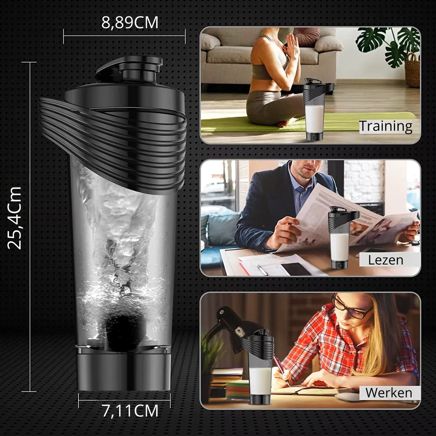 Bonvive | Elektrische Proteïne Shakerfles