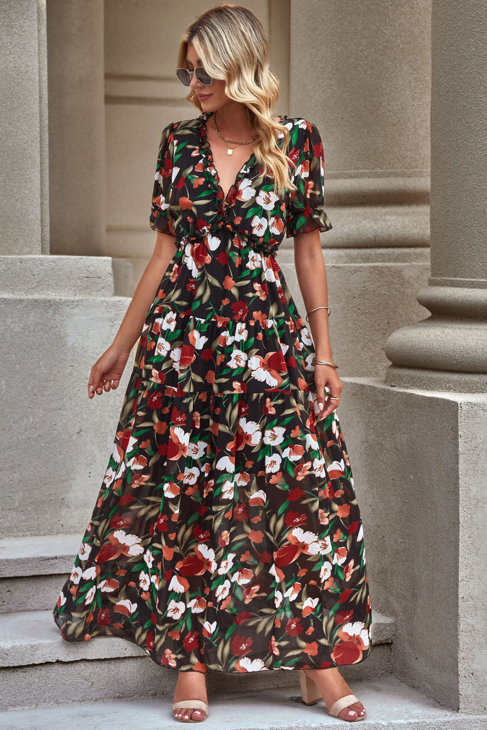 Bonvieve | Summer Boho Floral Dress