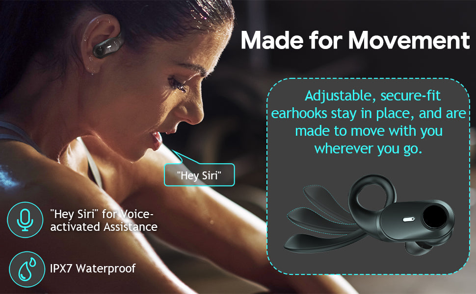 GOLREX GymPro Sports Earbuds – Wireless, Comfortable & Powerful Sound