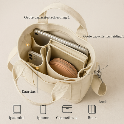 Bonvive |  De Retro Canvas-schouderhandtas