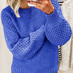 Women’s Oversized Knitted Sweater – Warm Long Sleeves & Comfortable Loose Fit for Fall & Winter