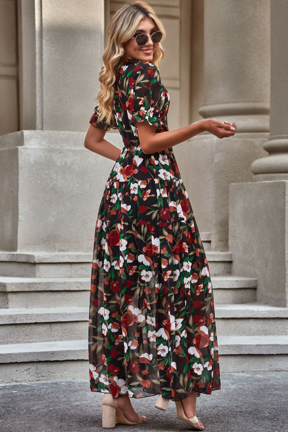 Bonvive | Zomerse boho-jurk met bloemen
